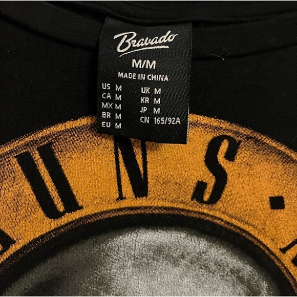 Guns n Roses Band Vintage Graphic Cropped T-Shirt Stretchy Guns and Roses - Picture 7 of 8